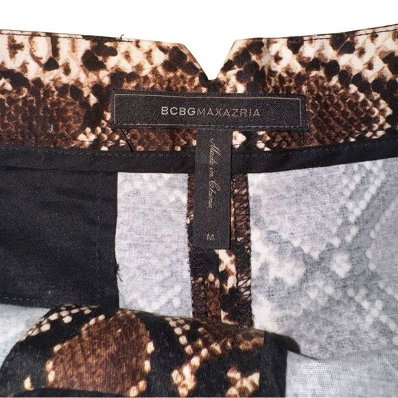 BCBG Maxazria Women’s Black/Brown Snake Print Shorts - Medium - Picture 8 of 8